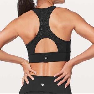 Lululemon Black Get Your Peek On Bra 10